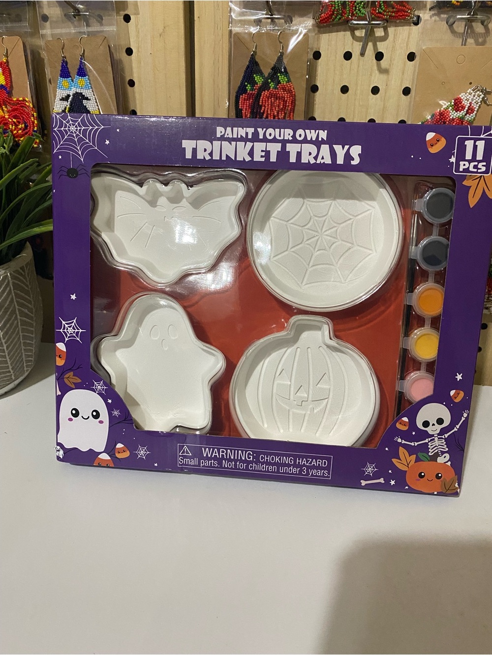 Paint Your Own Trinket Trays - Halloween Shapes